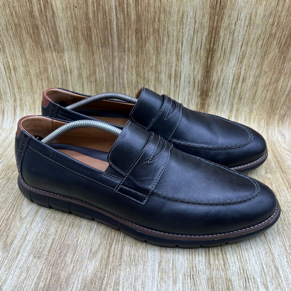 Johnston & Murphy McGuffey Penny Loafer Men's Size 12 Black Leather 20-4641